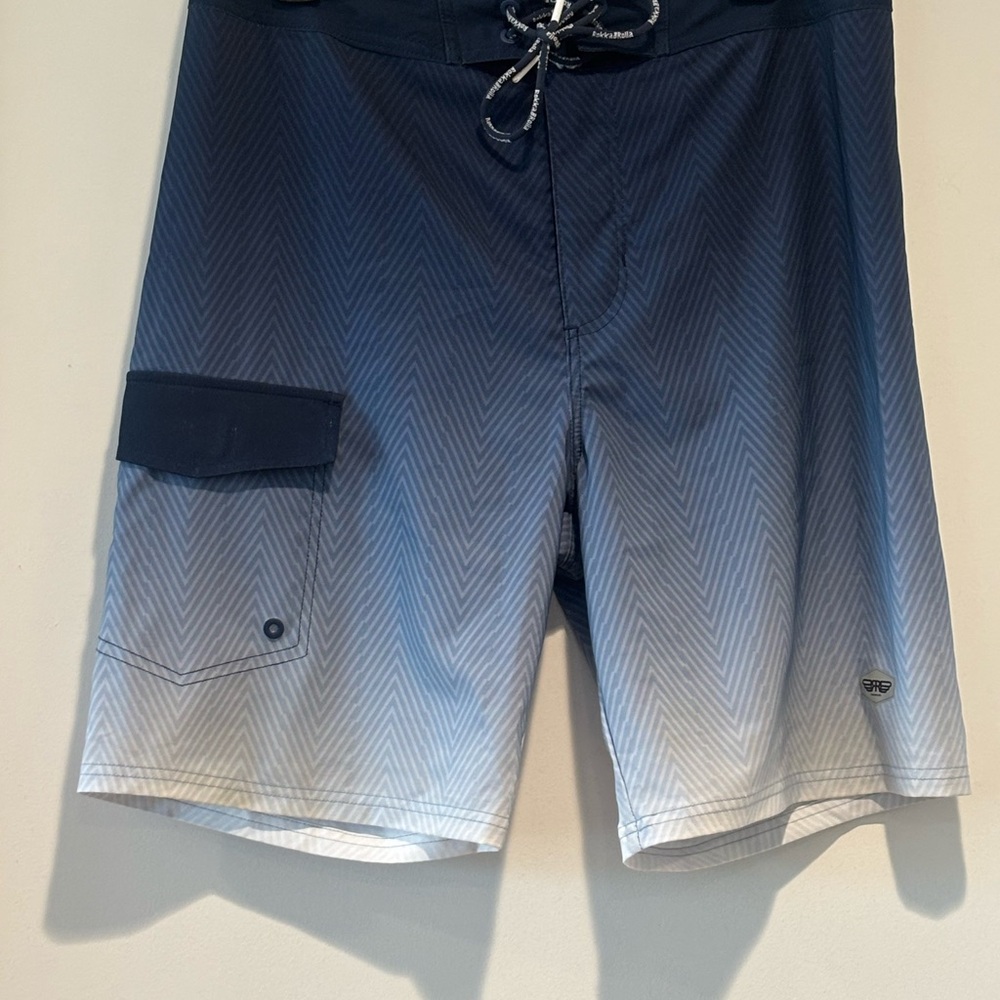 Gradient Blue and Gray Board Shorts
